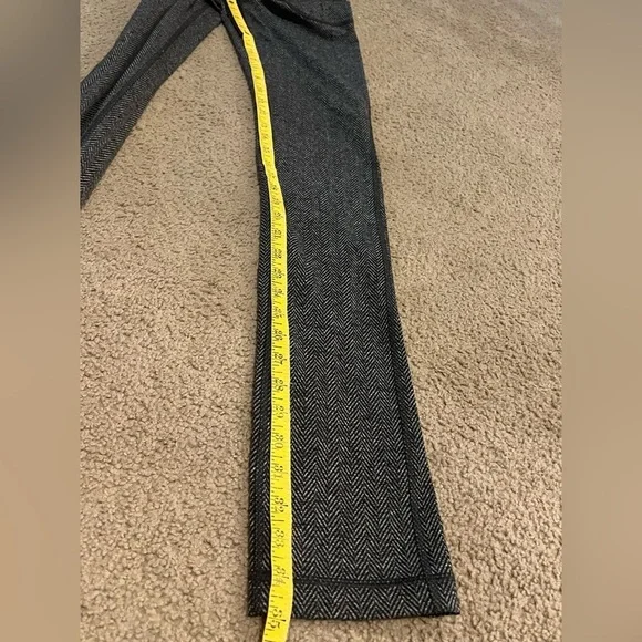 Lululemon Skinny Will Pant Full-On Luon Giant Herringbone Heathered Black Size 4 - Picture 10 of 11